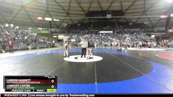 93 lbs 5th Place Match - Landon Haggett, Cle Elum Mat Miners Wrestling Club vs Lorenzo Castro, Scrap Yard Garage Wrestling