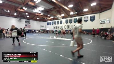 285 lbs Cons. Round 3 - Gerard Marshall, College Of The Redwoods vs Cole Jackson, Cal Poly