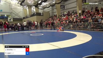 65 kg Round Of 64 - Justin Stickley, University Of Iowa vs Peter Lipari, NJRTC