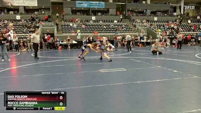 95 lbs 2nd Place Match - Rocco Gambaiana, MWC Wrestling Academy vs Dax Folsom, Greater Heights Wrestling