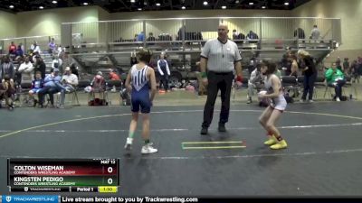 67 lbs Cons. Round 2 - Colton Wiseman, Contenders Wrestling Academy vs Kingsten Pedigo, Contenders Wrestling Academy