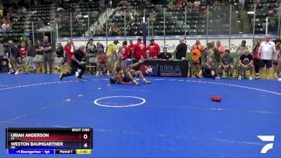 119 lbs Quarterfinal - Uriah Anderson, UT vs Weston Baumgartner, MD