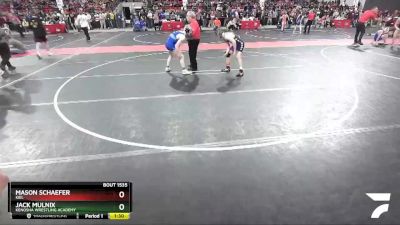 130 lbs Quarterfinal - Mason Schaefer, Kiel vs Jack Mulnix, Kenosha Wrestling Academy