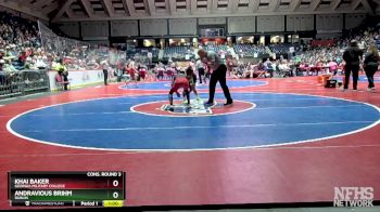 1A-106 lbs Cons. Round 3 - Khai Baker, Georgia Military College vs Andravious Brihm, Dublin