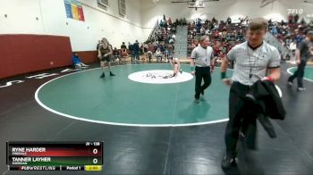 138 lbs Champ. Round 2 - Ryne Harder, Pinedale vs Tanner Layher, Sheridan