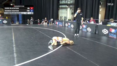 49 lbs 3rd Place Match - Owen Blackford, Sebolt Wrestling Academy vs Rodrick Waitkus, Team Tulsa Wrestling Club
