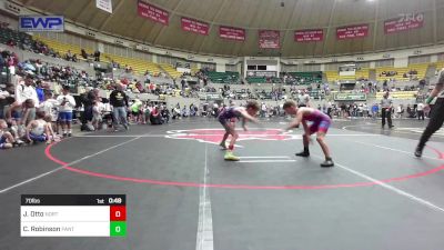 70 lbs Quarterfinal - Jayden Otto, North DeSoto Wrestling Academy vs Corbin Robinson, Panther Youth Wrestling-CPR