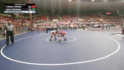 100 lbs 5th Place Match - London Pourner, Wellington HS vs Riley Crookham, Tonganoxie HS