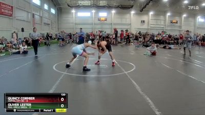 120 lbs Round 4 (6 Team) - Oliver Lester, Full Circle Green vs Quincy Cormier, Capital City WC