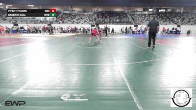 140 lbs Quarterfinal - Piper Thomas, Duncan Lady Demons vs Genesis Ball, Mannford Pirate Youth Wrestling