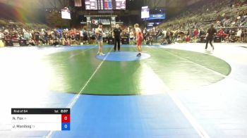 170 lbs Rnd Of 64 - Nicholas Fox, Iowa vs Jeremy Manibog, Texas