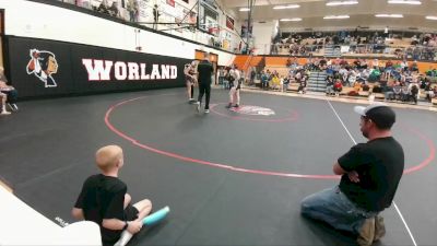 132-138 lbs Round 3 - Harper Juneau, Greybull MS vs Briar Lahoe, Thermopolis Middle School