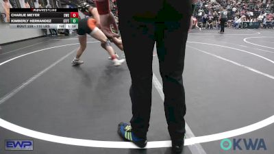 110 lbs Quarterfinal - Charlie Meyer, Cowboy Wrestling Club vs Kimberly Hernandez, Standfast