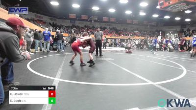 70 lbs Quarterfinal - Granger Howell, Tecumseh Youth Wrestling vs Easton Bogle, Elgin Wrestling