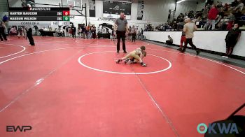45 lbs Consi Of 4 - Karter Baucom, Salina Wrestling Club vs Hassun Wilson, Salina Wrestling Club