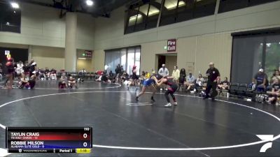 110 lbs Round 2 (6 Team) - Robbie Milson, Alabama Elite Gold vs Taylin Craig, TN AAU- Chaos