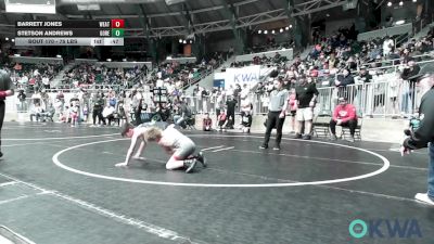 75 lbs Consi Of 4 - Barrett Jones, Weatherford Youth Wrestling vs Stetson Andrews, Gore Pirates Youth Wrestling