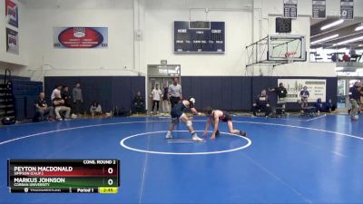 125 lbs Cons. Round 2 - Peyton MacDonald, Simpson (Calif.) vs Markus Johnson, Corban University