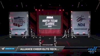 - Alliance Cheer Elite RECKLESS [2019 Senior 2 Day 1] 2019 NCA North Texas Classic