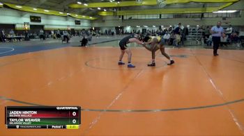 133 lbs Quarterfinal - Jaden Hinton, Baldwin Wallace vs Taylor Weaver, Delaware Valley