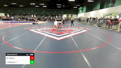 132 lbs Consi Of 64 #1 - Max Rosen, IL vs Joey Romano, OH