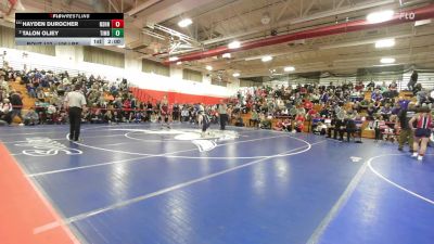 126 lbs Quarterfinal - Hayden Durocher, Nashua North vs Talon Oljey, Timberlane