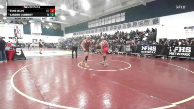 144 lbs Cons. Round 3 - Landen Cordrey, Temecula Valley vs Luke Jelus, Etiwanda