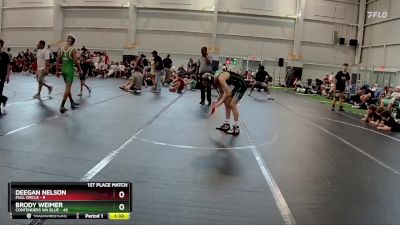 120 lbs Finals (2 Team) - Brody Weimer, Contenders WA Blue vs Deegan Nelson, Full Circle