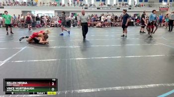 113 lbs Round 3 (6 Team) - Kellen Mesina, Funky Monkey vs Vince Wurtsbaugh, Beebe Trained Silver