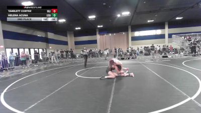 145 lbs 2nd Place - Yamilett Cortez, Valiant College Prep vs Helena Acuna, Legacy Wrestling Center