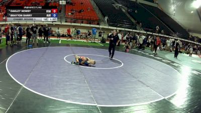 60-65 lbs Champ. Round 1 - Oakley Newby, Utah vs Brayton Barry, Alaska