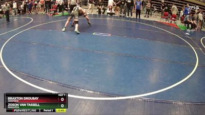 132 lbs Cons. Round 2 - Zoson Van Tassell, Panguitch vs Braxton Droubay, Shootbox