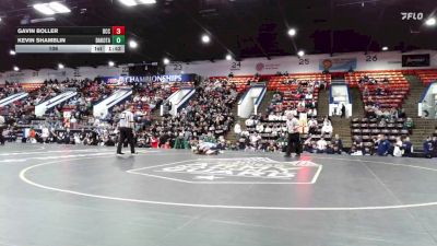 106 lbs Quarterfinals (8 Team) - Gavin Boller, Detroit Catholic Central vs Kevin Shamblin, Macomb Dakota