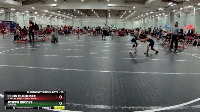 70 lbs Cons. Round 1 - Joseph Rhodes, NOVA WC vs Rihon Mukherjee, Scanlan Wrestling Academy