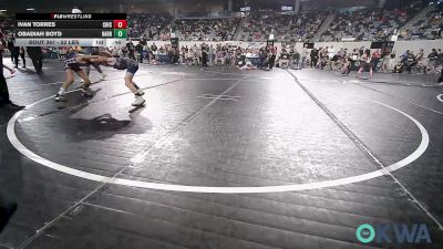 52 lbs Consolation - Ivan Torres, Chickasha Wrestling vs Obadiah Boyd, Harrah Little League Wrestling
