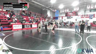 60 lbs Final - Kayden Bass, Grove Takedown Club vs Kellyn Baker, Jay Wrestling Club