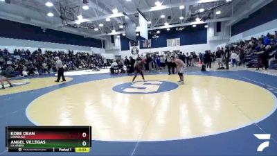 132 lbs Cons. Round 3 - Angel Villegas, La Habra vs Kobe Dean, Lawndale