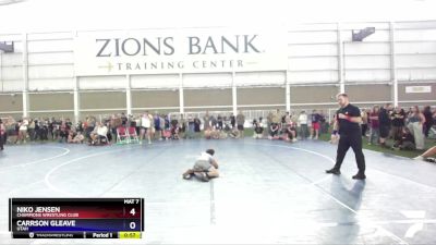 87 lbs Cons. Round 2 - Niko Jensen, Champions Wrestling Club vs Carrson Gleave, Utah