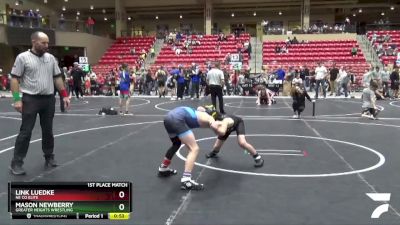 82 lbs 1st Place Match - Mason Newberry, Greater Heights Wrestling vs Link Luedke, NE CO ELITE