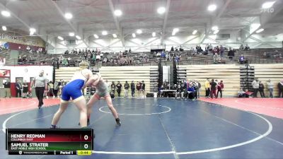 165 lbs Cons. Round 6 - Henry Redman, Columbus East vs Samuel Strater, East Noble High School