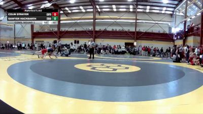 126 lbs Cons. Round 2 - Sawyer Hackbarth, Edmond North vs Colin Strayer, Crown Point