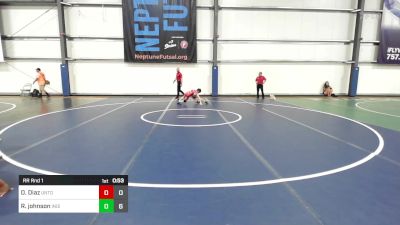 56 lbs Rr Rnd 1 - Derek Diaz, Untouchables vs Ryker Johnson, Indiana Outlaws Red