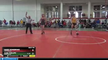 157 lbs Cons. Round 4 - Gabe Phillips, Manchester vs Wade Monebrake, Indianapolis
