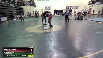 285 lbs Round 1 (10 Team) - Malik Watts, Pell City vs Brylon Tubbs, Shades Valley