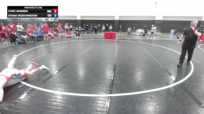 132 lbs Lyric Warner, Team Michigan - Red vs Ethan Worthington, Team Kansas Silver