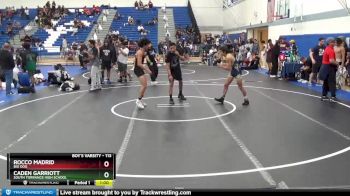 113 lbs Cons. Semi - Rocco Madrid, Big Dog vs Caden Garriott, South Torrance High School