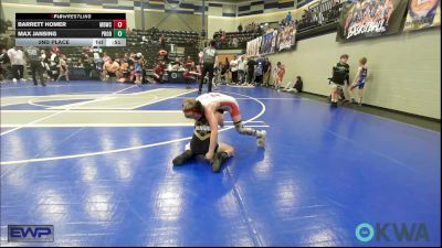 61 lbs 2nd Place - Barrett Homer, Mustang Bronco Wrestling Club vs Max Jansing, Prodigy Elite Wrestling