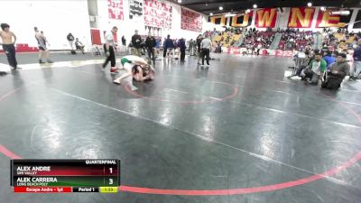 150 lbs Quarterfinal - Alek Carrera, Long Beach Poly vs Alex Andre, Simi Valley