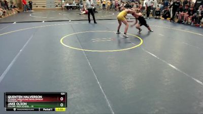 125 lbs Round 5: 12:00pm Sat. - Jake Olson, Colony High School vs Quenten Halverson, Student Wrestling Development Program