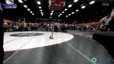 40 lbs Quarterfinal - Greyson Summitt, Wolfpak Wrestling vs Caroline Rice, Noble Takedown Club